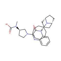 CN(C(=O)O)[C@@H]1CCN(c2nc3ccccc3n([C@@H]3C[C@@H]4CC[C@H](C3)N4C3CCCCCCC3)c2=O)C1 ZINC000169685607