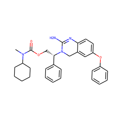 CN(C(=O)OC[C@@H](c1ccccc1)N1Cc2cc(Oc3ccccc3)ccc2N=C1N)C1CCCCC1 ZINC000084728900