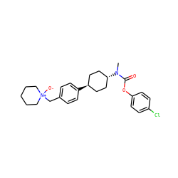 CN(C(=O)Oc1ccc(Cl)cc1)[C@H]1CC[C@H](c2ccc(C[N+]3([O-])CCCCC3)cc2)CC1 ZINC000253693291