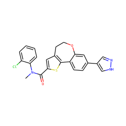 CN(C(=O)c1cc2c(s1)-c1ccc(-c3cn[nH]c3)cc1OCC2)c1ccccc1Cl ZINC000072173150