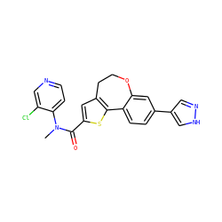 CN(C(=O)c1cc2c(s1)-c1ccc(-c3cn[nH]c3)cc1OCC2)c1ccncc1Cl ZINC000072173451