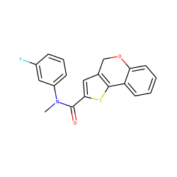 CN(C(=O)c1cc2c(s1)-c1ccccc1OC2)c1cccc(F)c1 ZINC000072174841