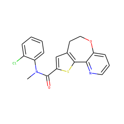 CN(C(=O)c1cc2c(s1)-c1ncccc1OCC2)c1ccccc1Cl ZINC000095584364