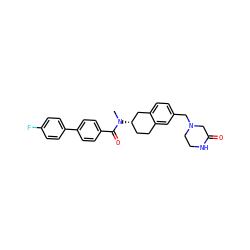 CN(C(=O)c1ccc(-c2ccc(F)cc2)cc1)[C@H]1CCc2cc(CN3CCNC(=O)C3)ccc2C1 ZINC000038149883
