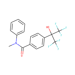 CN(C(=O)c1ccc(C(O)(C(F)(F)F)C(F)(F)F)cc1)c1ccccc1 ZINC000028571731