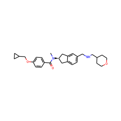 CN(C(=O)c1ccc(OCC2CC2)cc1)[C@@H]1Cc2ccc(CNCC3CCOCC3)cc2C1 ZINC000068245828