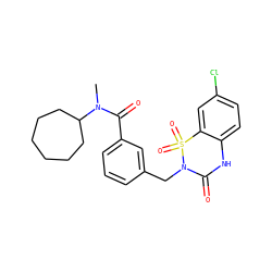 CN(C(=O)c1cccc(CN2C(=O)Nc3ccc(Cl)cc3S2(=O)=O)c1)C1CCCCCC1 ZINC000084587703