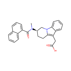 CN(C(=O)c1cccc2ccccc12)[C@@H]1CCc2c(CC(=O)O)c3ccccc3n2C1 ZINC000071334826