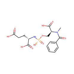 CN(C(=O)c1ccccc1)[C@@H](CO[P@](=O)(O)N[C@@H](CCC(=O)O)C(=O)O)C(=O)O ZINC000028876137