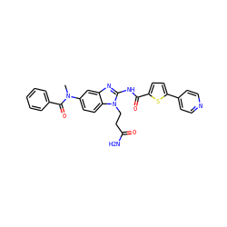 CN(C(=O)c1ccccc1)c1ccc2c(c1)nc(NC(=O)c1ccc(-c3ccncc3)s1)n2CCC(N)=O ZINC000042888992
