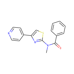 CN(C(=O)c1ccccc1)c1nc(-c2ccncc2)cs1 ZINC000045299326