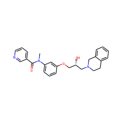 CN(C(=O)c1cccnc1)c1cccc(OC[C@H](O)CN2CCc3ccccc3C2)c1 ZINC000220893029