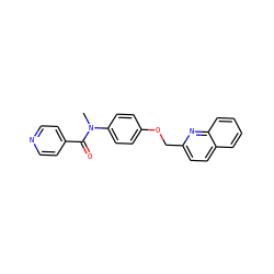 CN(C(=O)c1ccncc1)c1ccc(OCc2ccc3ccccc3n2)cc1 ZINC000096914935