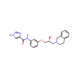 CN(C(=O)c1cn(C)cn1)c1cccc(OC[C@H](O)CN2CCc3ccccc3C2)c1 ZINC000220892282