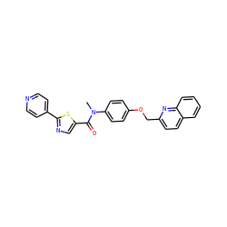 CN(C(=O)c1cnc(-c2ccncc2)s1)c1ccc(OCc2ccc3ccccc3n2)cc1 ZINC000096911638