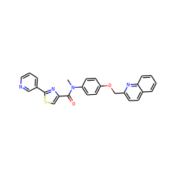 CN(C(=O)c1csc(-c2cccnc2)n1)c1ccc(OCc2ccc3ccccc3n2)cc1 ZINC000116872020