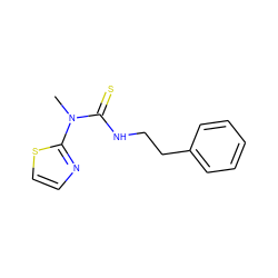 CN(C(=S)NCCc1ccccc1)c1nccs1 ZINC000013744889