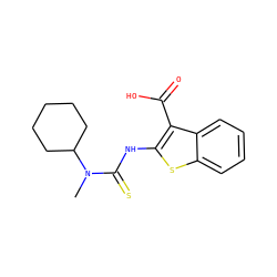 CN(C(=S)Nc1sc2ccccc2c1C(=O)O)C1CCCCC1 ZINC000043121836