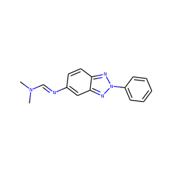 CN(C)/C=N/c1ccc2nn(-c3ccccc3)nc2c1 ZINC000013142366