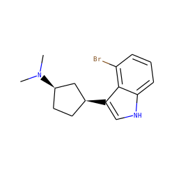 CN(C)[C@@H]1CC[C@H](c2c[nH]c3cccc(Br)c23)C1 ZINC000034126985