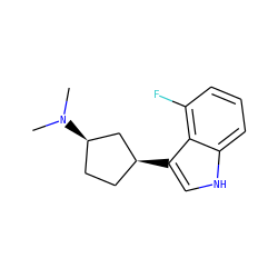 CN(C)[C@@H]1CC[C@H](c2c[nH]c3cccc(F)c23)C1 ZINC000064393092