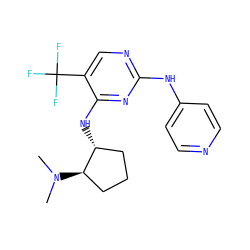 CN(C)[C@@H]1CCC[C@H]1Nc1nc(Nc2ccncc2)ncc1C(F)(F)F ZINC000040835401