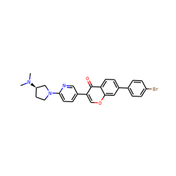 CN(C)[C@@H]1CCN(c2ccc(-c3coc4cc(-c5ccc(Br)cc5)ccc4c3=O)cn2)C1 ZINC000036351618