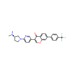 CN(C)[C@@H]1CCN(c2ccc(-c3coc4cc(-c5ccc(C(F)(F)F)cc5)ccc4c3=O)cn2)C1 ZINC000036351615