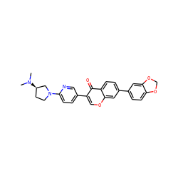 CN(C)[C@@H]1CCN(c2ccc(-c3coc4cc(-c5ccc6c(c5)OCO6)ccc4c3=O)cn2)C1 ZINC000036351547