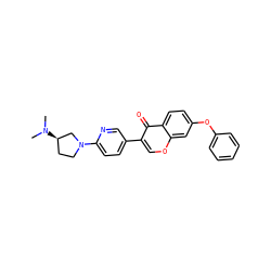CN(C)[C@@H]1CCN(c2ccc(-c3coc4cc(Oc5ccccc5)ccc4c3=O)cn2)C1 ZINC000036351554