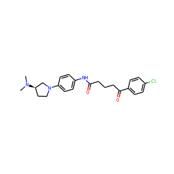 CN(C)[C@@H]1CCN(c2ccc(NC(=O)CCCC(=O)c3ccc(Cl)cc3)cc2)C1 ZINC000028126196