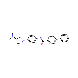 CN(C)[C@@H]1CCN(c2ccc(NC(=O)c3ccc(-c4ccccc4)cc3)cc2)C1 ZINC000028116496