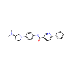 CN(C)[C@@H]1CCN(c2ccc(NC(=O)c3ccc(-c4ccccc4)nc3)cc2)C1 ZINC000028118951