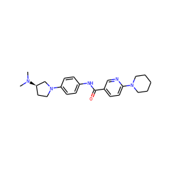 CN(C)[C@@H]1CCN(c2ccc(NC(=O)c3ccc(N4CCCCC4)nc3)cc2)C1 ZINC000028124209