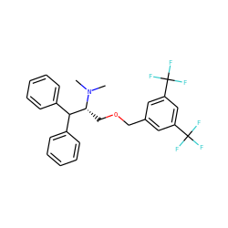 CN(C)[C@H](COCc1cc(C(F)(F)F)cc(C(F)(F)F)c1)C(c1ccccc1)c1ccccc1 ZINC000013781127