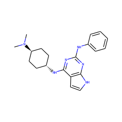 CN(C)[C@H]1CC[C@H](Nc2nc(Nc3ccccc3)nc3[nH]ccc23)CC1 ZINC000299818568