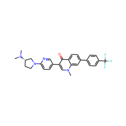 CN(C)[C@H]1CCN(c2ccc(-c3cn(C)c4cc(-c5ccc(C(F)(F)F)cc5)ccc4c3=O)cn2)C1 ZINC000036351528