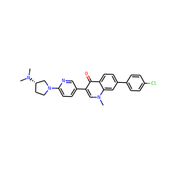 CN(C)[C@H]1CCN(c2ccc(-c3cn(C)c4cc(-c5ccc(Cl)cc5)ccc4c3=O)cn2)C1 ZINC000036351539