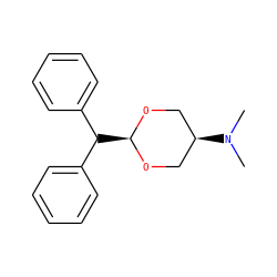 CN(C)[C@H]1CO[C@@H](C(c2ccccc2)c2ccccc2)OC1 ZINC000103292315