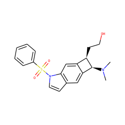 CN(C)[C@H]1c2cc3ccn(S(=O)(=O)c4ccccc4)c3cc2[C@H]1CCO ZINC001772590101