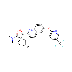 CN(C)C(=O)[C@@]1(C(=O)c2ccc3cc(Oc4ccc(C(F)(F)F)cn4)ccc3n2)CC[C@@H](F)C1 ZINC001772585320