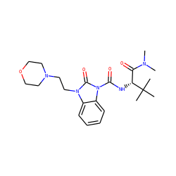CN(C)C(=O)[C@@H](NC(=O)n1c(=O)n(CCN2CCOCC2)c2ccccc21)C(C)(C)C ZINC000040429460