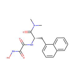 CN(C)C(=O)[C@H](Cc1cccc2ccccc12)NC(=O)C(=O)NO ZINC000013439897