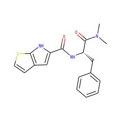 CN(C)C(=O)[C@H](Cc1ccccc1)NC(=O)c1cc2ccsc2[nH]1 ZINC000036177499