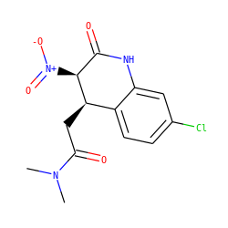 CN(C)C(=O)C[C@@H]1c2ccc(Cl)cc2NC(=O)[C@@H]1[N+](=O)[O-] ZINC000001536659