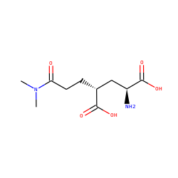 CN(C)C(=O)CC[C@H](C[C@H](N)C(=O)O)C(=O)O ZINC000095598106