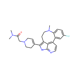 CN(C)C(=O)CN1CC=C(c2[nH]c3nccc4c3c2CCN(C)c2ccc(F)cc2-4)CC1 ZINC001772627158