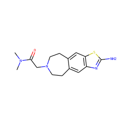 CN(C)C(=O)CN1CCc2cc3nc(N)sc3cc2CC1 ZINC000095582699