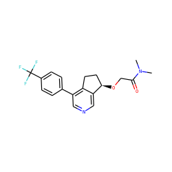 CN(C)C(=O)CO[C@@H]1CCc2c(-c3ccc(C(F)(F)F)cc3)cncc21 ZINC000205708341