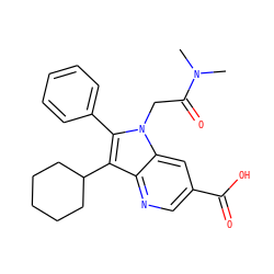 CN(C)C(=O)Cn1c(-c2ccccc2)c(C2CCCCC2)c2ncc(C(=O)O)cc21 ZINC000036350433